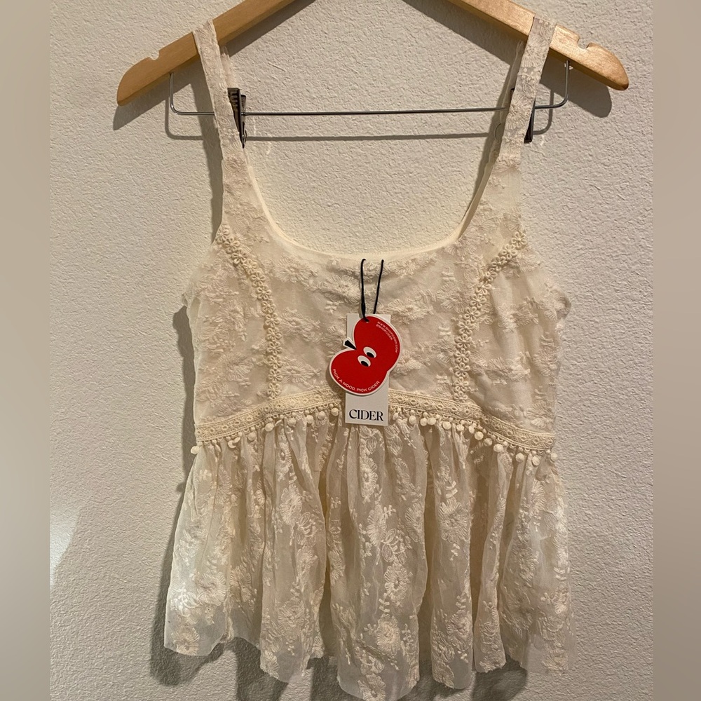Cider Cream Sleeveless Sundress Casual